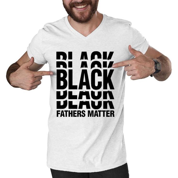 Black African Tee  Men Black Fathers Matter Empowerment Men V-Neck Tshirt