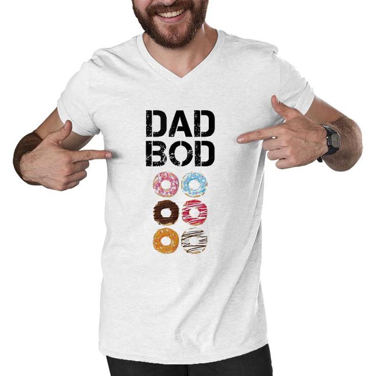 Dad Bod Tanks Funny Donut Six Pack Daddy Gym Gift  Men V-Neck Tshirt