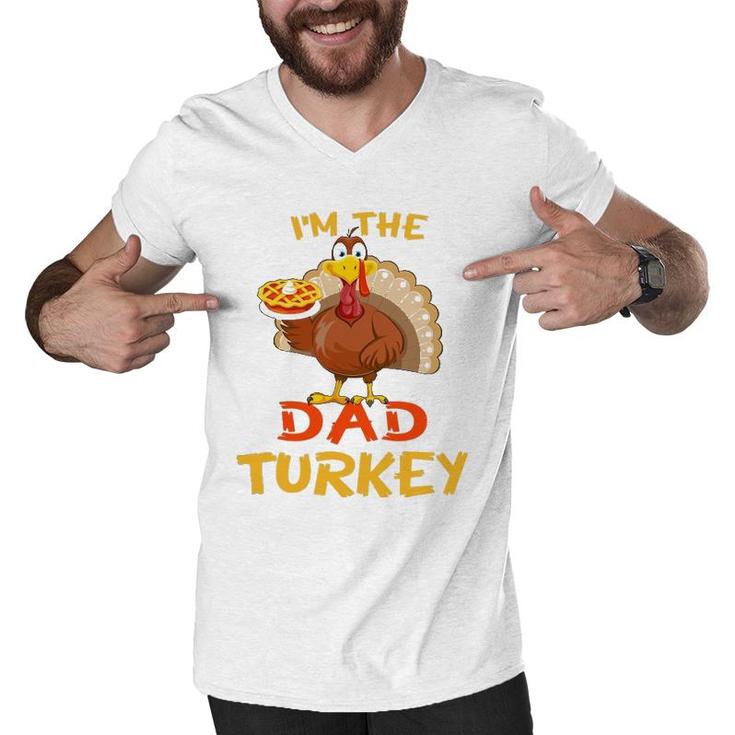 Dad Turkey Matching Family Group Thanksgiving Party Pajama Men V-Neck Tshirt