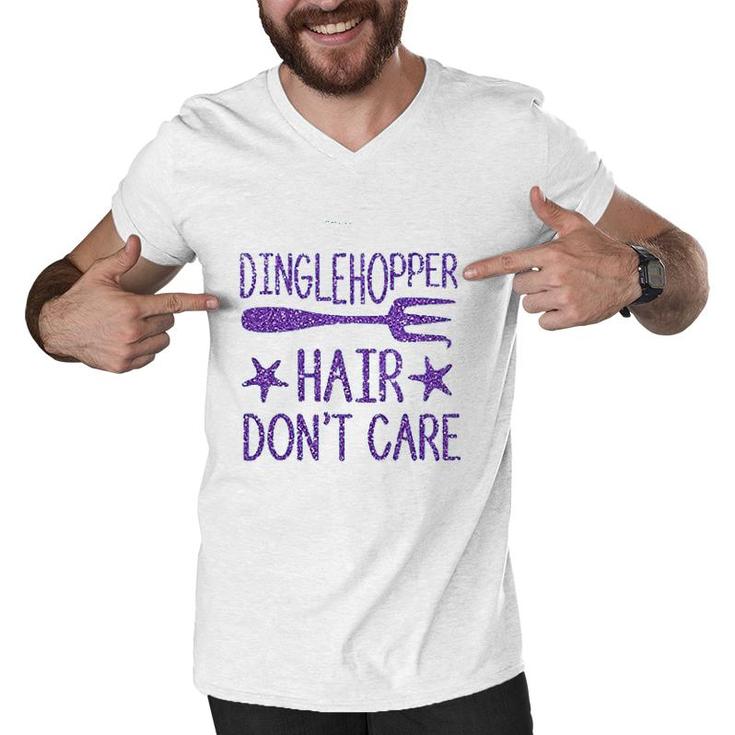 Dinglehopper Hair Do Not Care The Little Mermaid  Men V-Neck Tshirt