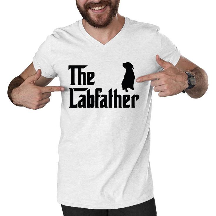 Funny Coolest Lab Dad For Black Labrador Dog Lover Men Men V-Neck Tshirt