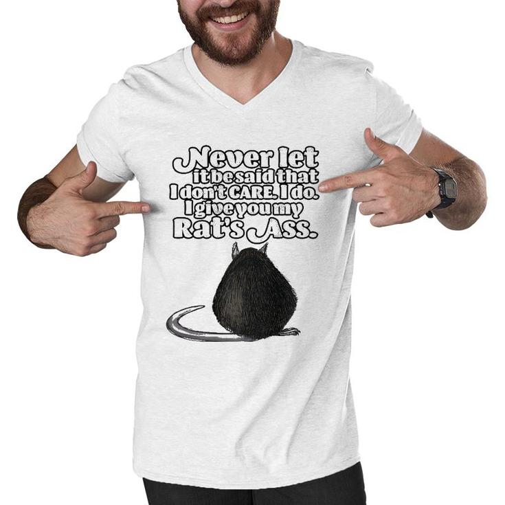 Funny Vintage Saying About A Rat's Ass Gift For Dad Grandpa Men V-Neck Tshirt
