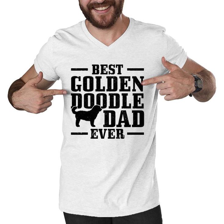 Mens Best Goldendoodle Dad Ever The Dood Golden Doodle Dog Men V-Neck Tshirt