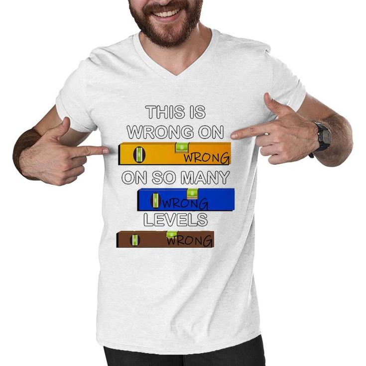 Mens Construction Handyman Joke Pun Tools Funny Dad Contractor Men V-Neck Tshirt