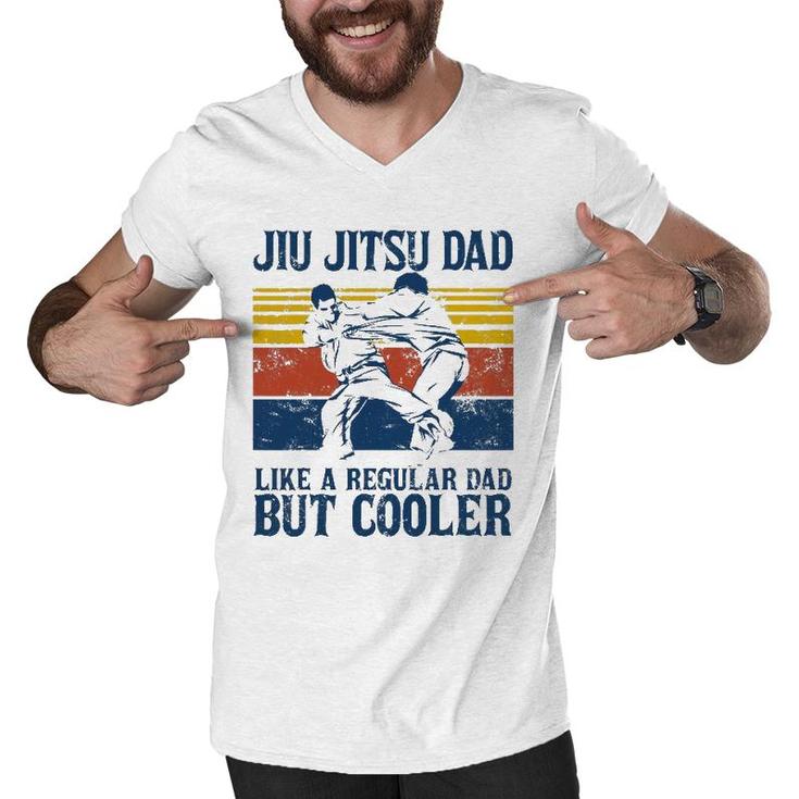Mens Father’S Day Jiu Jitsu Dad Training Father Vintage Funny Men V-Neck Tshirt