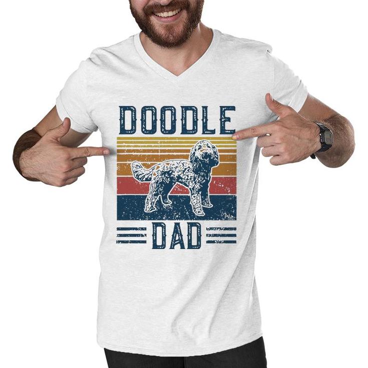 Mens Funny Vintage Doodle Dad - Aussie Doodle & Goldendoodle Men V-Neck Tshirt