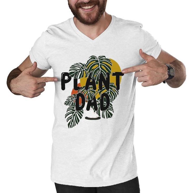 Mens Plant Dad Plant Lover Gift Men V-Neck Tshirt