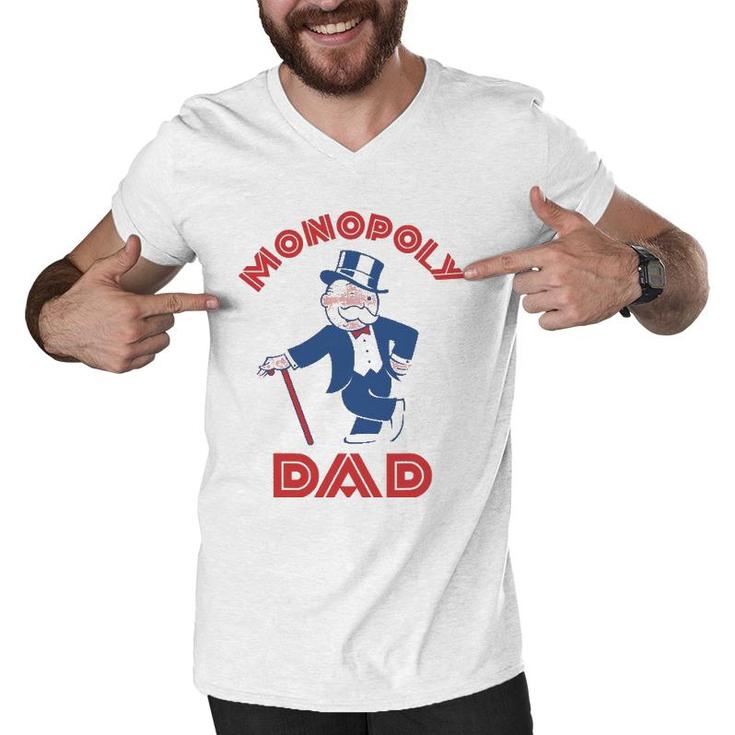 Monopoly Dad Father's Day Gift Men V-Neck Tshirt