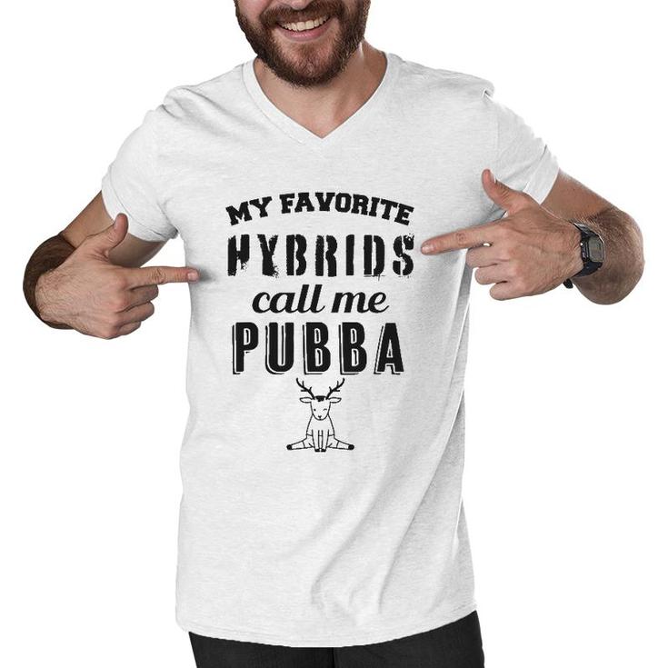 My Favorite Hybrids Call Me Pubba Dad Grandpa Design Men V-Neck Tshirt
