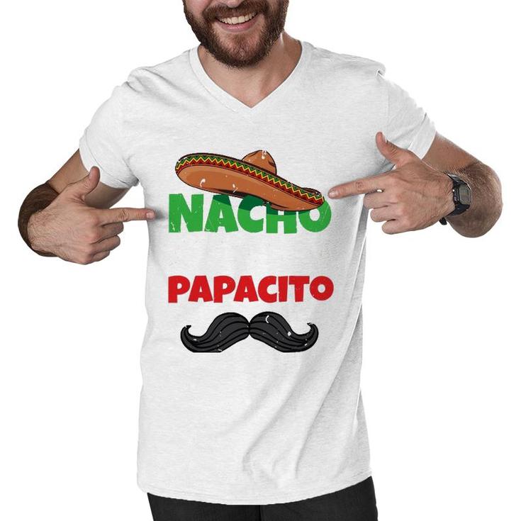 Nacho Average Papacito Mexican Father Day Apparel Latino Dad Men V-Neck Tshirt