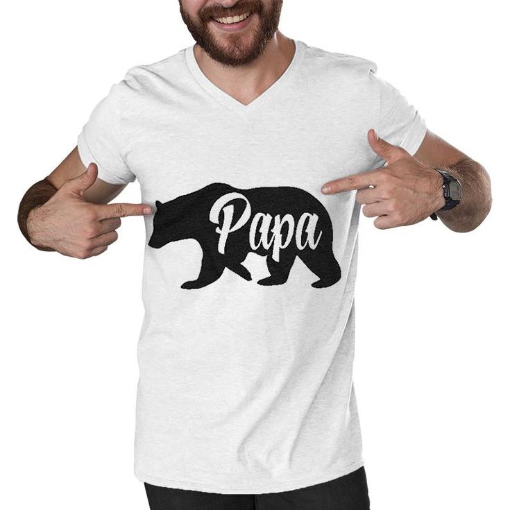  Papa Bear Funny Gifts For Birthday Men V-Neck Tshirt