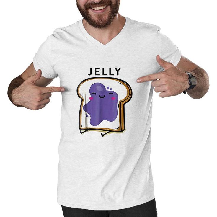 Peanut Butter Jelly Matching Grape Best Friend Men V-Neck Tshirt