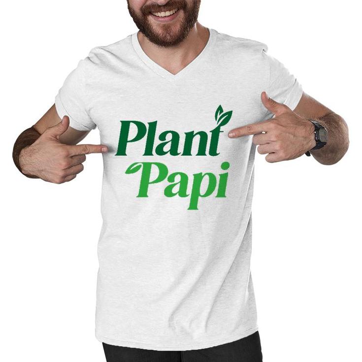 Plant Papi Dad Father's Day Plants Lover Men V-Neck Tshirt