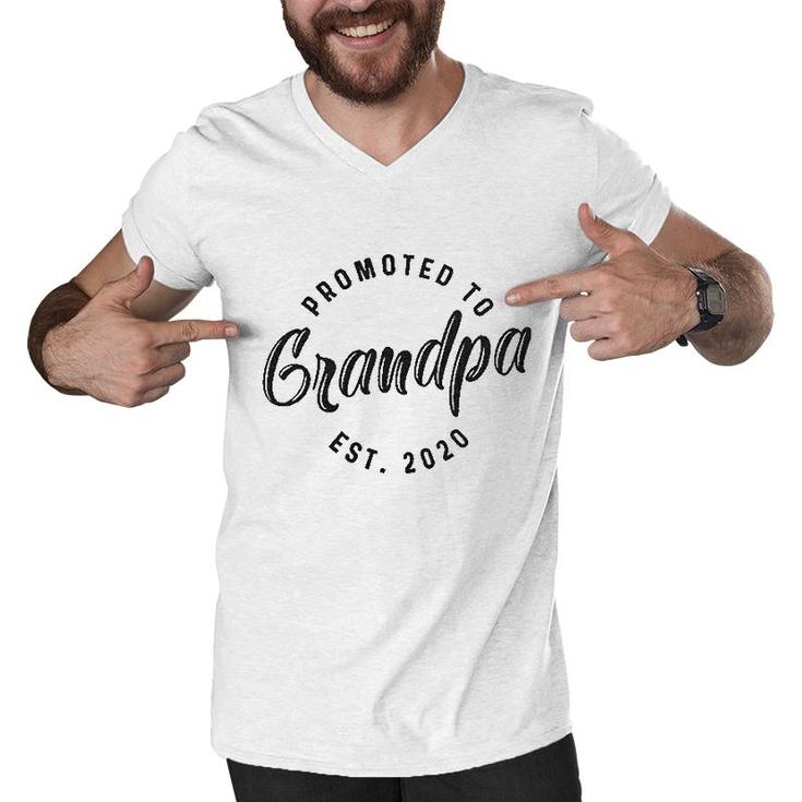 Promoted To Grandpa Est 2020 Men V-Neck Tshirt