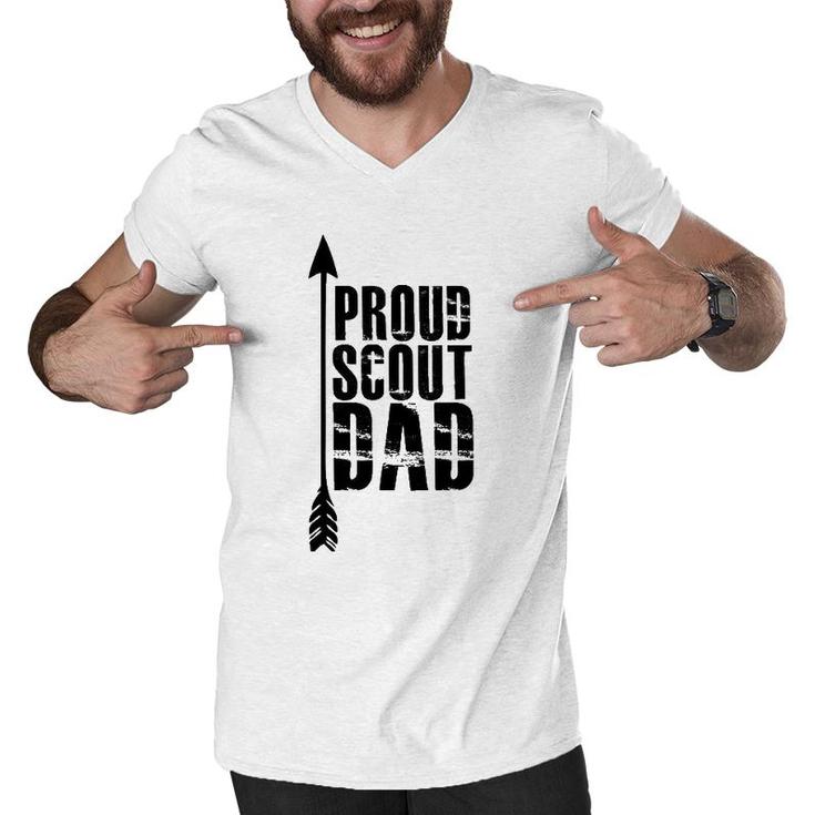 Proud Scout Dad - Parent Father Of Boy Girl Club Men V-Neck Tshirt