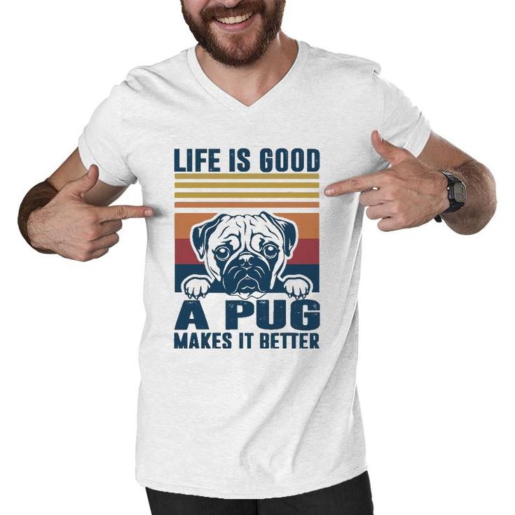 Pug Gifts For Pug Lovers Pug Mom Pug Dad Pug Dog Men V-Neck Tshirt