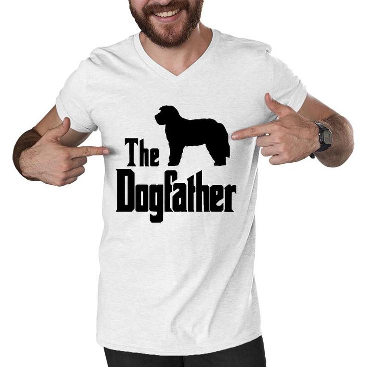 The Dogfather - Funny Dog Gift Funny Bernedoodle  Men V-Neck Tshirt