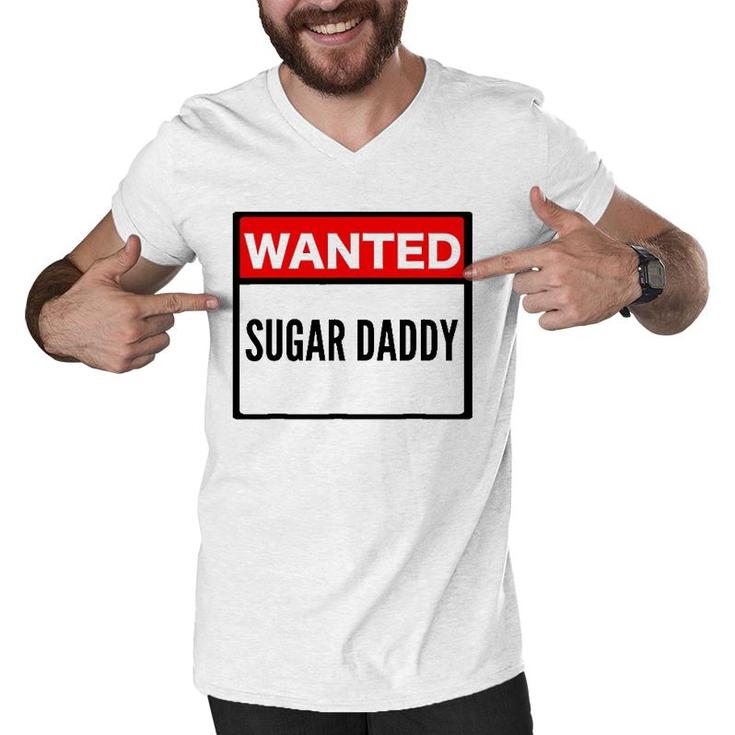Wanted Sugar Daddy Gay Daddy Men V-Neck Tshirt