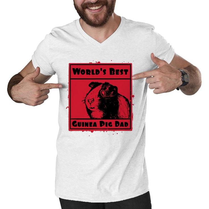 World's Best Guinea Pig Dad Men V-Neck Tshirt
