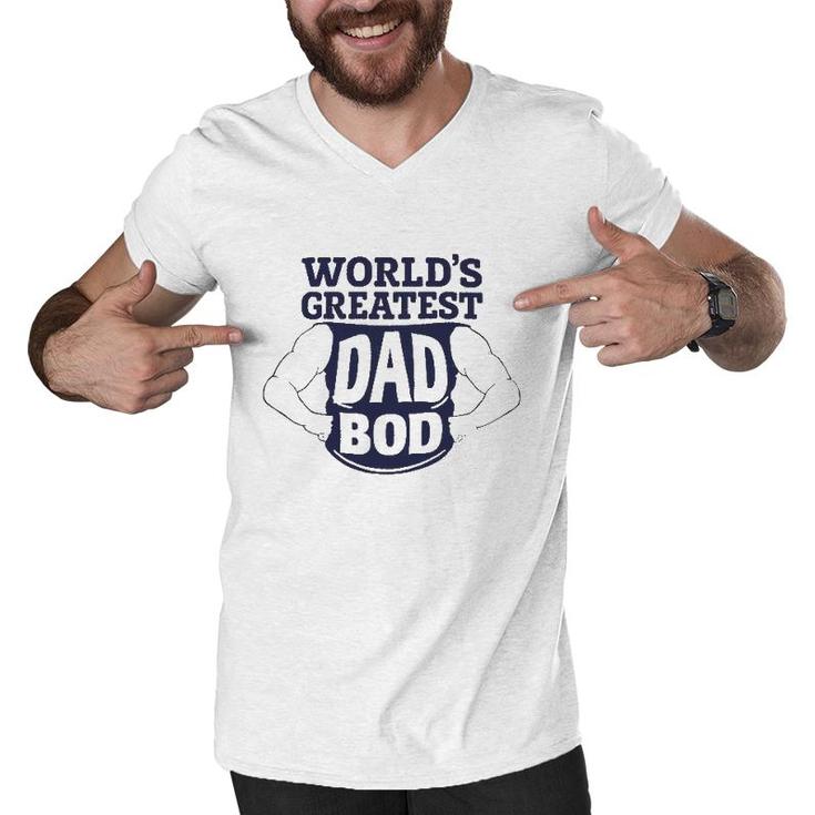 World's Greatest Dad Bod Father's Day Men V-Neck Tshirt