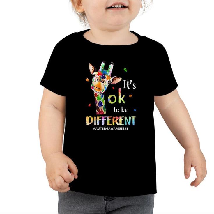 Autism Awareness Acceptance Women Kid Its Ok To Be Different  Toddler Tshirt