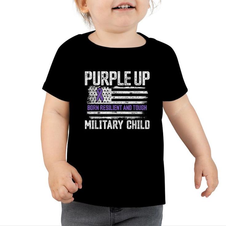 Military Child  Military Kids Purple Up Military Child  Toddler Tshirt