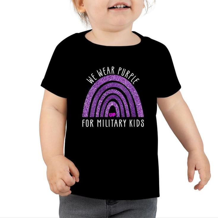 Womens Purple Up For Military Kids - Month Of The Military Child  Toddler Tshirt