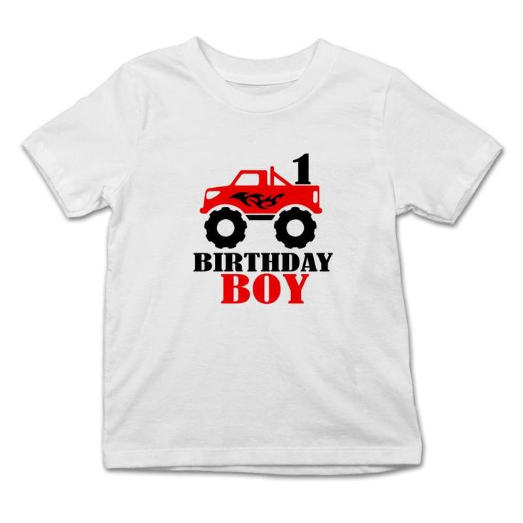 Birthday Boy Truck 1St Birthday Red Art Gifts Infant Tshirt