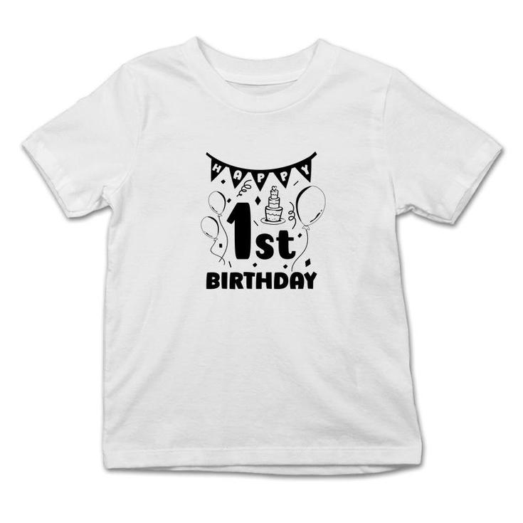 Happy 1St Birthday Black Version Happy Party Infant Tshirt
