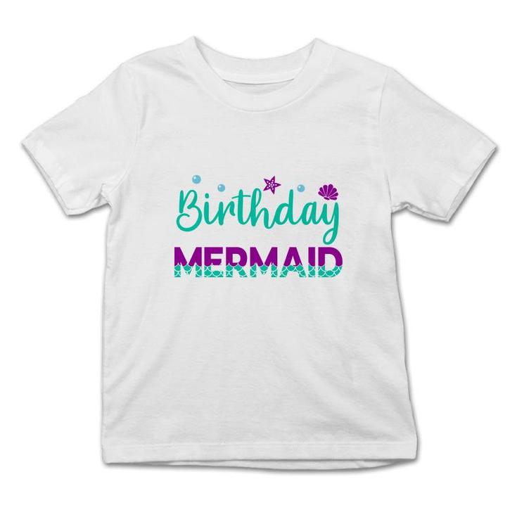 Mermaid Matching Family Birthday Blue Purple Infant Tshirt