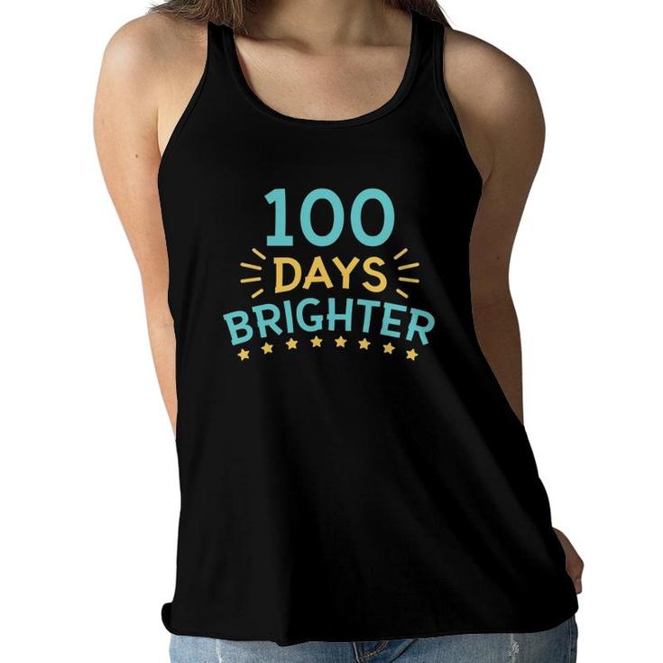 100 Days Brighter 100Th Girls Boys Teacher Student Women Men Women Flowy Tank