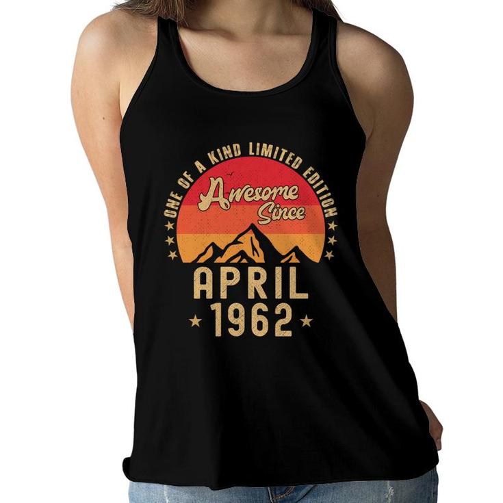 April 1962  Awesome Since Vintage Birthday  Women Flowy Tank