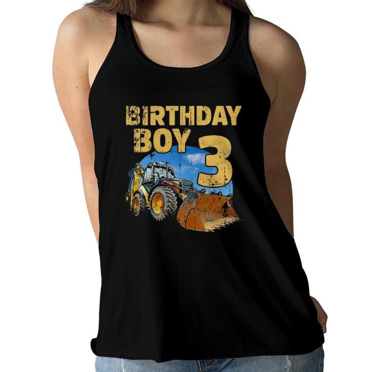 Birthday Boy 3 Years Old Gift Women Flowy Tank