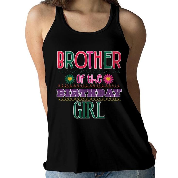 Brother Of The Birthday Girl Garden Theme Matching Family  Women Flowy Tank