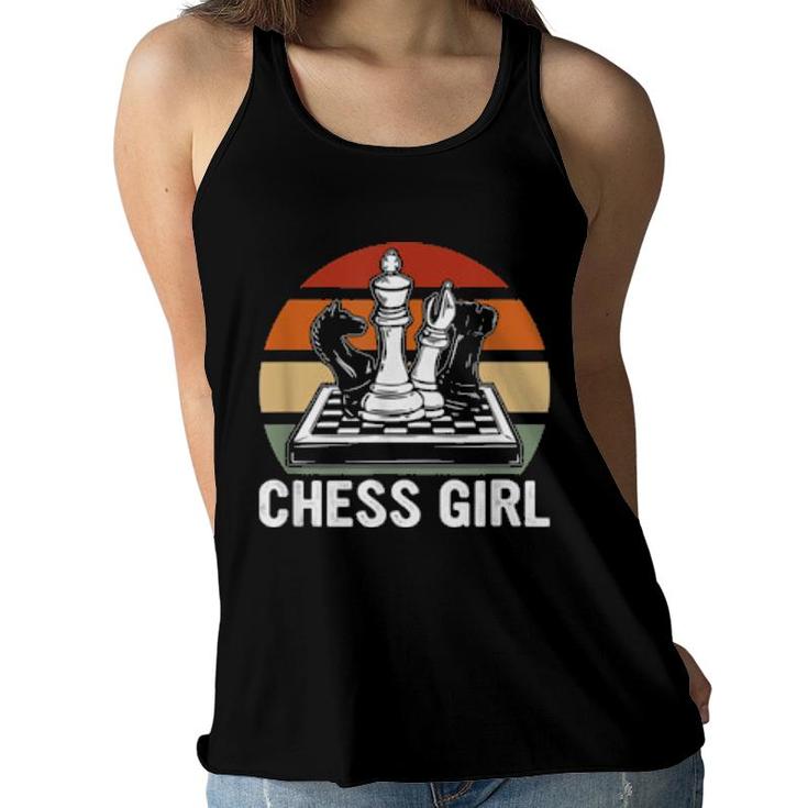 Chess Girl Board Games  Women Flowy Tank