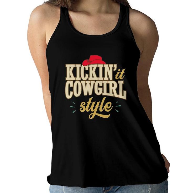 Cowgirl Style Country Western For Women Girls Vintage Retro Women Flowy Tank