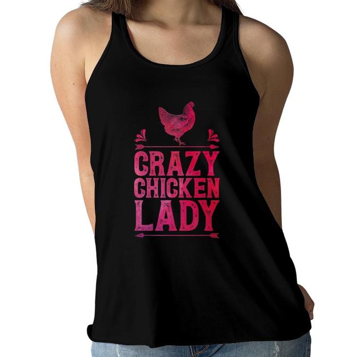 Crazy Chicken Lady Funny Farm Girls Women Poultry Farmers Women Flowy Tank