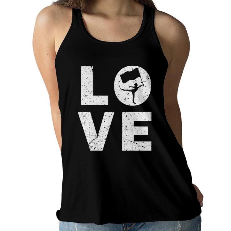 Cute Color Guard Design For Women Girls Marching Band Event Women Flowy Tank