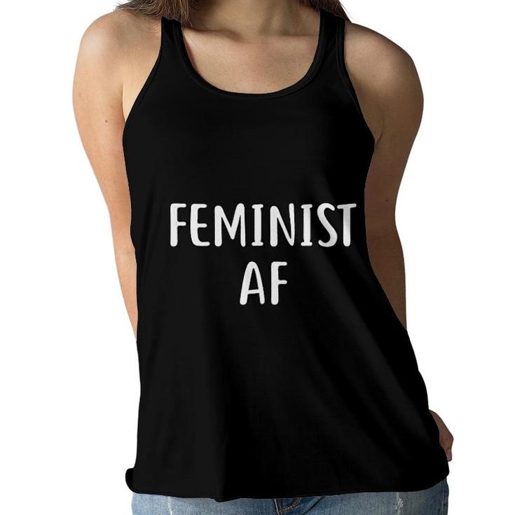 Feminist Af Girl Power Feminist Slogan Women Flowy Tank