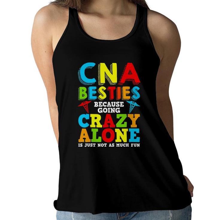 Funny Cna Design Healthcare Worker Women Girls Nurse Besties Women Flowy Tank