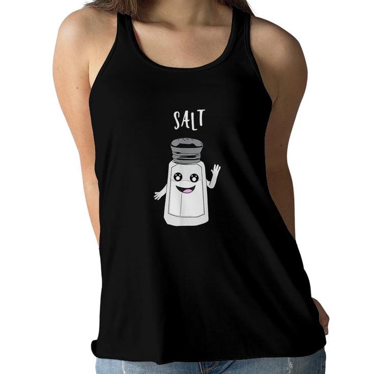 Funny Salt And Pepper Duo Valentines Halloween Easy Costume  Women Flowy Tank