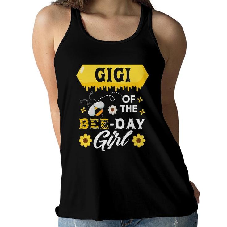 Gigi Of The Bee Birthday Girl Family Matching Hive Honey Women Flowy Tank