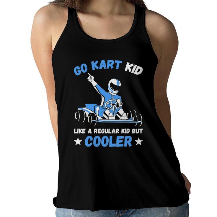 Go Kart Kid Go Kart Racing Boys Kids Women Flowy Tank