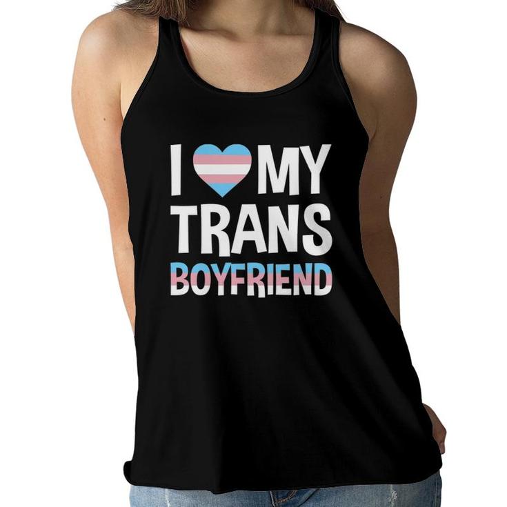 I Love My Transgender Boyfriend Women Flowy Tank
