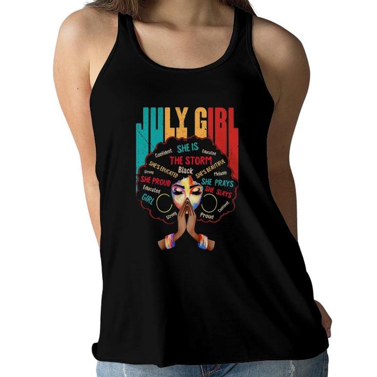 July Birthday Girls Queens Are Born In July For Women Girls Women Flowy Tank