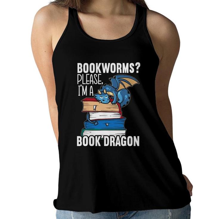 Just A Girl Who Loves Dragons And Books Abibliophobia Women Flowy Tank