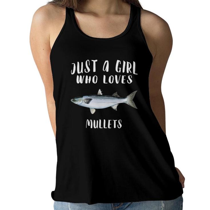 Just A Girl Who Loves Mullet Fish Lover Women Flowy Tank