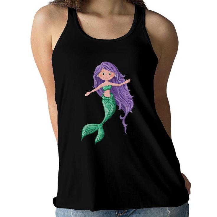 Kids Girls Cute Mermaid Lover Women Flowy Tank