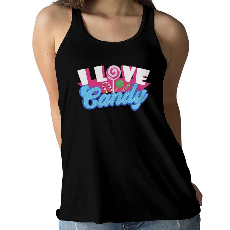 Love Candy Design For Candy Loving Boys And Girls Women Flowy Tank