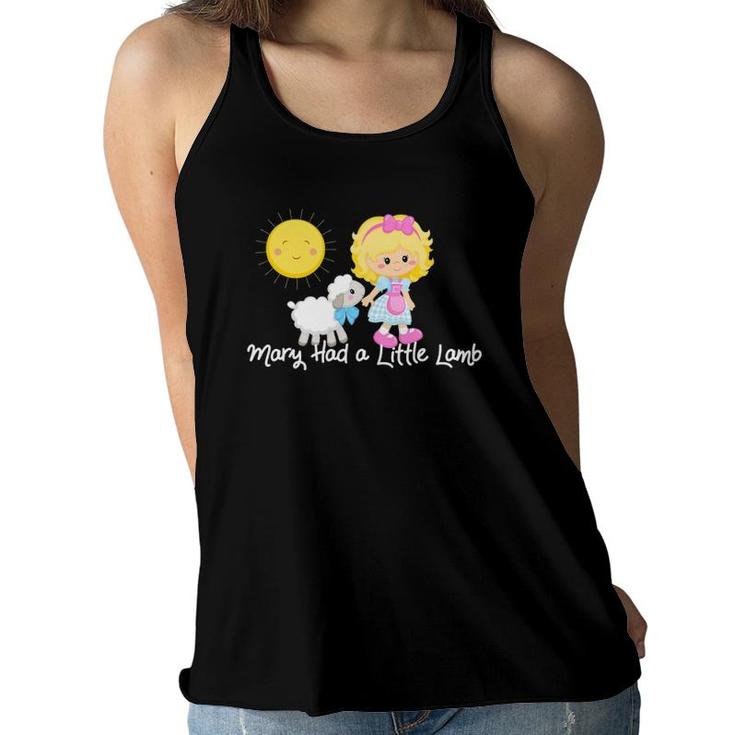 Mary Had A Little Lamb Nursery Rhyme For Adults Kids Toddler Women Flowy Tank